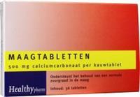 Healthypharm Calciumcarbonaat Maagtabletten 36st