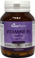 Sanopharm Vitamine b3 niacine 50 mg 60tab