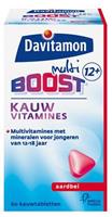 Davitamon Multi Boost 12+ Kauwtabletten Aardbei 60st