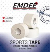 Emdee Sport Tape 2.5cmx10m Wit