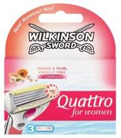 Wilkinson Quattro For Women Papaya & Pearl Scheermesjes - 3stuks