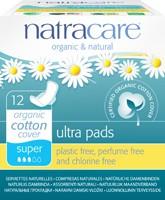 Natracare Ultra Pads Super - 12 Binden aus Bio Baumwolle mit FlÃ¼gel...