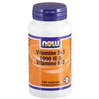 NOW Vitamine D3 1000IE & Vitamine K2