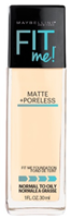 Maybelline Fit Me Matte and Poreless Foundation 110 Porcelain - Lichte huid, gele ondertoon