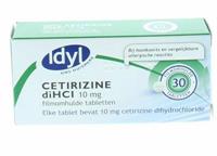 Idyl Cetirizine hooikoorts tabletten 10mg 30 stuks