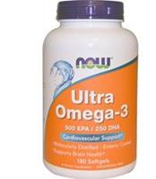 Ultra Omega-3 500 EPA/250 DHA (180 Kapseln) - Now Foods