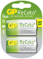 GP Batteries Rondcel D Mono Recyko+ 5700 mAh oplaadbaar a 2 stuks