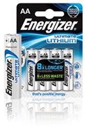 Energizer Ultimate FR6 AA batterij (penlite) Lithium 3000 mAh 1.5 V 4 stuk(s)