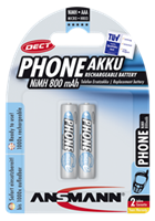 ANSMANN NiMH maxE DECT blue, Micro AAA, 800 mAh, 2er Blister