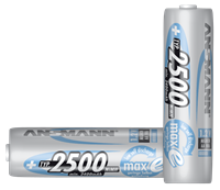 ANSMANN NiMH Akku maxE+, Mignon (AA) 2.500 mAh, 2er Blister