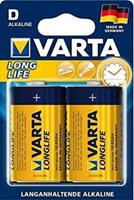 D batterij (mono) Varta Longlife LR20 Alkaline 1.5 V 15800 mAh 2 stuk(s)