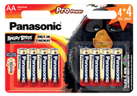 panasonic Pro Power 4+4 gratuites Mignon (AA)-Batterie Alkali-Mangan 1.5V 8St.