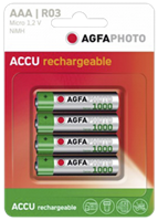 Oplaadbare AAA batterij (potlood) AgfaPhoto HR03 NiMH 900 mAh 1.2 V 4 stuk(s)