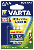 VARTA NiMH Akku , Rechargeable Accu, , Micro (AAA), 800 mAh