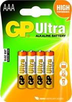 gpbatteries Micro-Batterien GP ULTRA ALKALINE, 4 Stück - GP BATTERIES