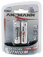 ANSMANN EXTREME LITHIUM Mignon AA (FR6), 1,5V, 2er-Blister