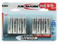 4+4 Ansmann Extreme Lithium AA Mignon LR 6 Big Pack