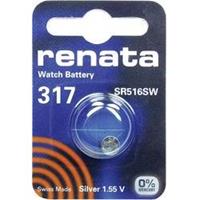 Renata SR62 Knopfzelle 317 Silberoxid 10.5 mAh 1.55V 1St.