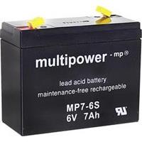 Multipower MP7-6S Bleiakku 6V 7Ah Blei-Vlies (AGM) (B x H x T) 116 x 99 x 50mm Flachstecker 4