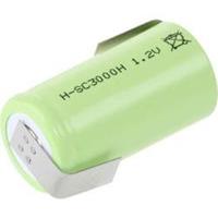 Mexcel -SC3000H Spezial-Akku Sub-C hochtemperaturfähig, Z-Lötfahne, Flat-Top NiMH 1.2V 3000 mAh W071291