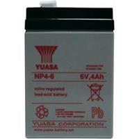 Yuasa NP4-6 NP4-6 Bleiakku 6 V 4 Ah Blei-Vlies (AGM) (B x H x T) 70 x 106 x 47 mm Flachstecker 4.8 mm Wartungsfrei