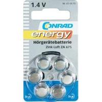 conradenergy ZA675 Knoopcel Zink-lucht 1.4 V 630 mAh Conrad energy 6 stuk(s)