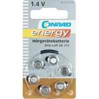 Knopfzelle ZA 312 Zink-Luft 160 mAh 1.4V 6St. X37101