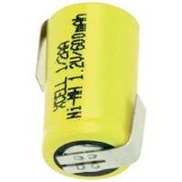 Xcell X1/2AA600-LF Speciale oplaadbare batterij 1/2 AA Z-soldeerlip NiMH 1.2 V 600 mAh