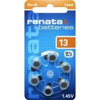 ZA13 Knoopcel Zink-lucht 1.4 V 305 mAh Renata Hearing Aid PR48 6 stuk(s)