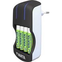 VARTA Ladegerät , Plug Charger, , mit 4 x AA Akkus 2.100 mAh