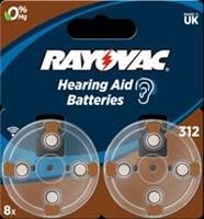 Rayovac Hoortoestel batterijen 312, 8 stuks