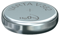 VARTA Silber-Oxid Uhrenzelle, V362 (SR58), 1,55 Volt,