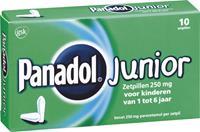 Panadol Junior Zetpillen 250mg 1-6 Jaar