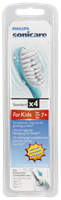 Opzetborstel voor elektrische tandenborstel Philips for Kids 7+ 4 stuk(s) Lichtgroen, Wit