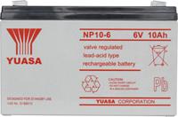 Yuasa NP10-6 NP10/6 Bleiakku 6 V 10 Ah Blei-Vlies (AGM) (B x H x T) 151 x 97.5 x 50 mm Flachstecker 4.8 mm Wartungsfrei, VDS-Zertifizierung