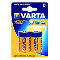 C batterij (baby) Varta Longlife LR14 Alkaline 1.5 V 7600 mAh 2 stuk(s)