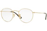 Ray-Ban Round RBRX3447V Bril - Rond Goud - Beschikbare Brilglazen: Enkelvoudig / Multifocaal / Bifocaal / Beeldscherm