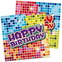 Servetten Happy Birthday Blocks