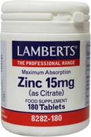 Lamberts ZINC 15mg 180 cápsulas