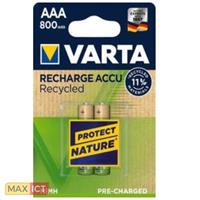 Oplaadbare AAA batterij (potlood) Varta Recycled Ready to Use NiMH 800 mAh 1.2 V 2 stuk(s)