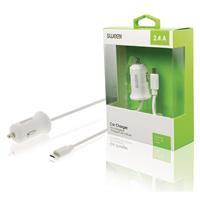 Autolader 2.4 A Micro-USB Zwart - Sweex