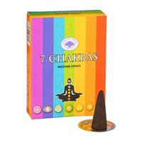 Wierookkegeltjes7 Chakras - 10 stuks