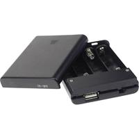 Velleman BH341USB Batterijbox 4 AA (penlite) (l x b x h) 60 x 20 x 80 mm