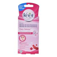 Veet BANDAS DE CERA depilatorias faciales piel normal 20 uds