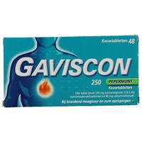 Gaviscon 250 Pepermunt Kauwtabletten