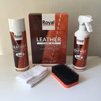 Leather care kit for brushed leather
