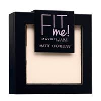 Maybelline Fit Me Matte and Poreless Powder 100 Warm Ivory - Lichte huid, gele ondertoon.