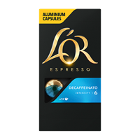 Douwe Egberts koffiecapsules L'Or Intensity 6, Decaffeïnato, pak van 10 capsules