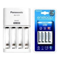 Panasonic oplader + 4 x Panasonic Eneloop AAA batterijen