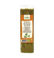 Organic spaghetti tarwe quinoa knoflook peterselie
